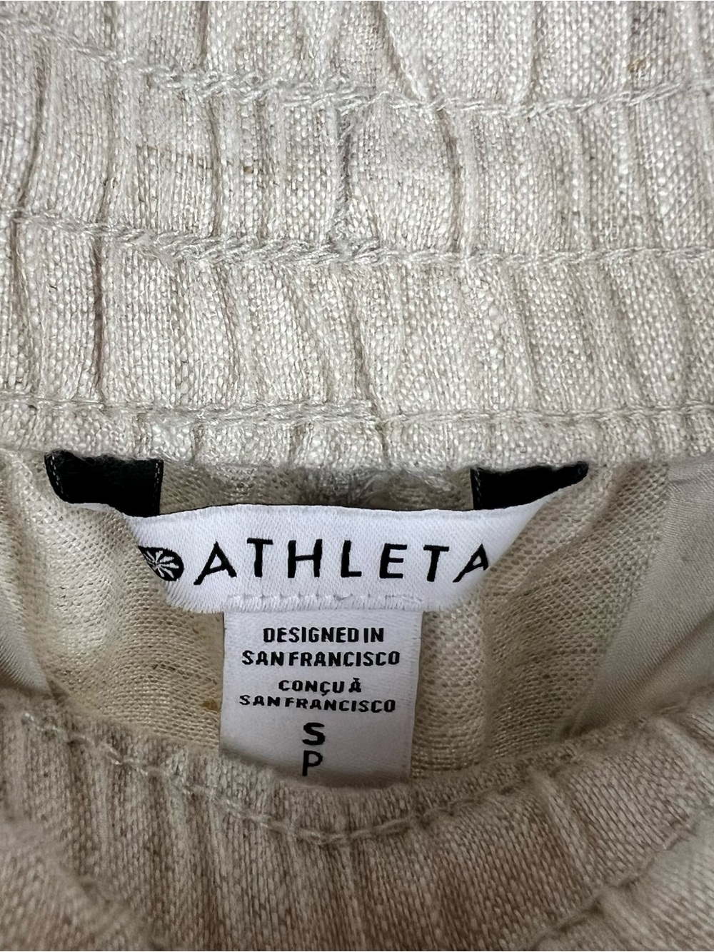 Athleta Retreat 100% Linen High Rise Wide Leg Pants Coastal Cream 2025 Size S - Picture 13 of 16
